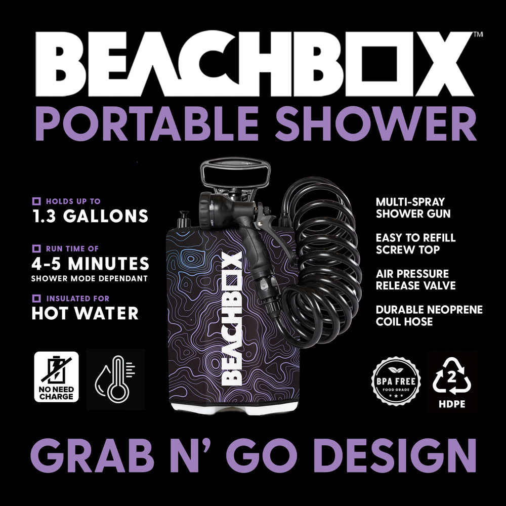 BeachBox Portable Camping Shower Tank - 'Elevation'